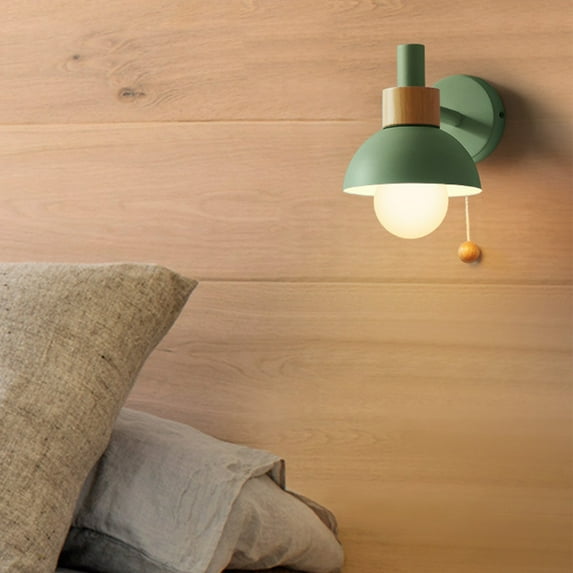 Iron Wall Lamp with Glass Bulb for Bedroom Living Room Entrance Hallway LED Lighting Decorative Sconce Light Fixture