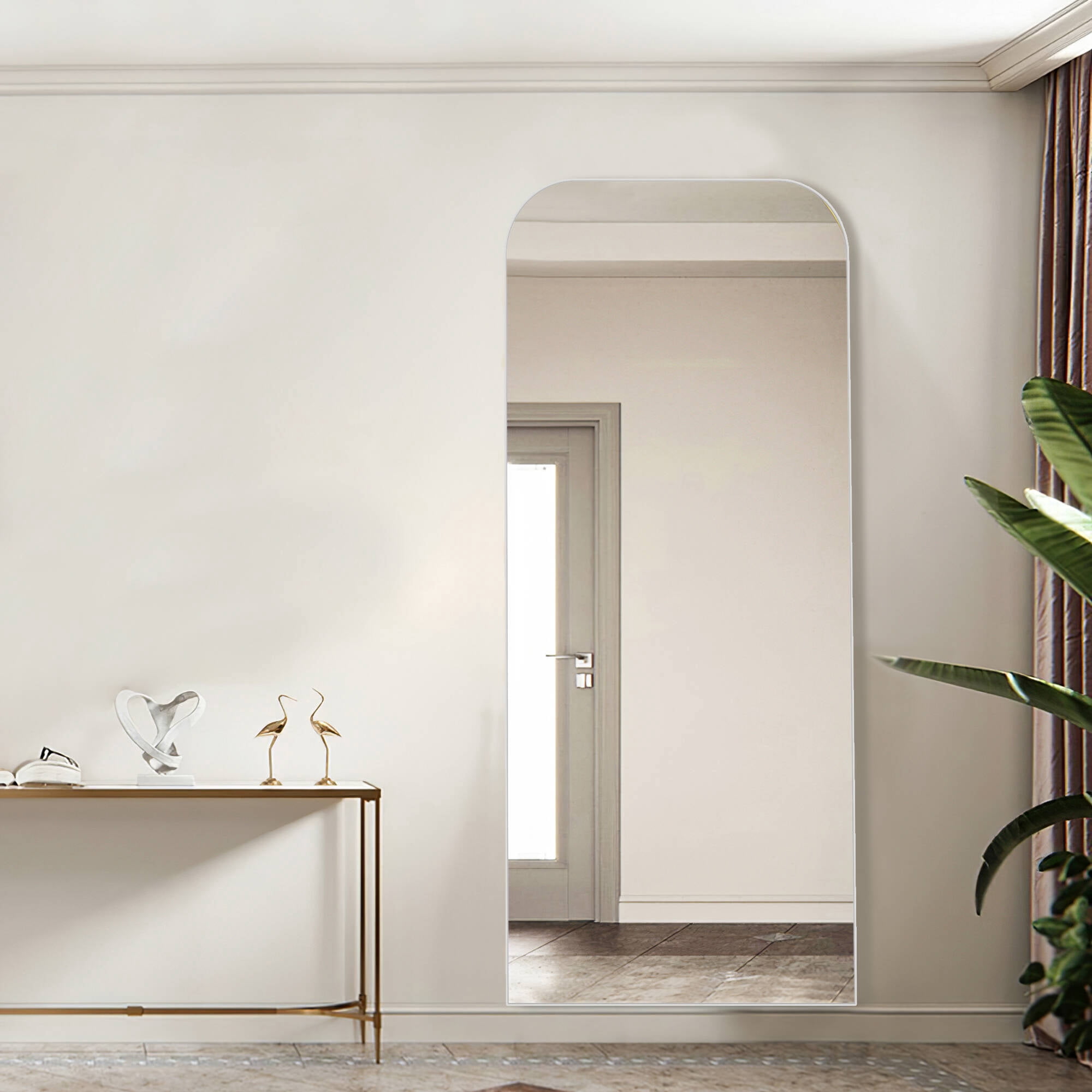 Iron Wall Mirror Full Length Mirror Wall Mirror 59"x20",Sliver