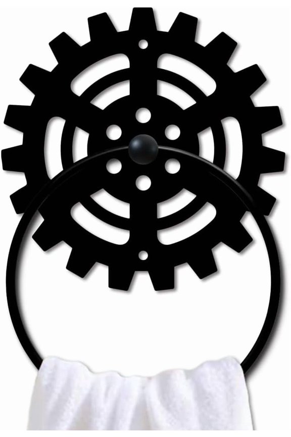 Iron Wall Mounted Hanging Ring Decorative Organizer Rack Gear 150x150mm Multi-color