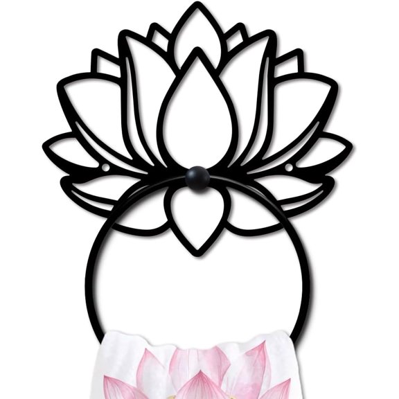 Iron Wall Mounted Hanging Ring Decorative Organizer Rack July Lotus 200x165mm