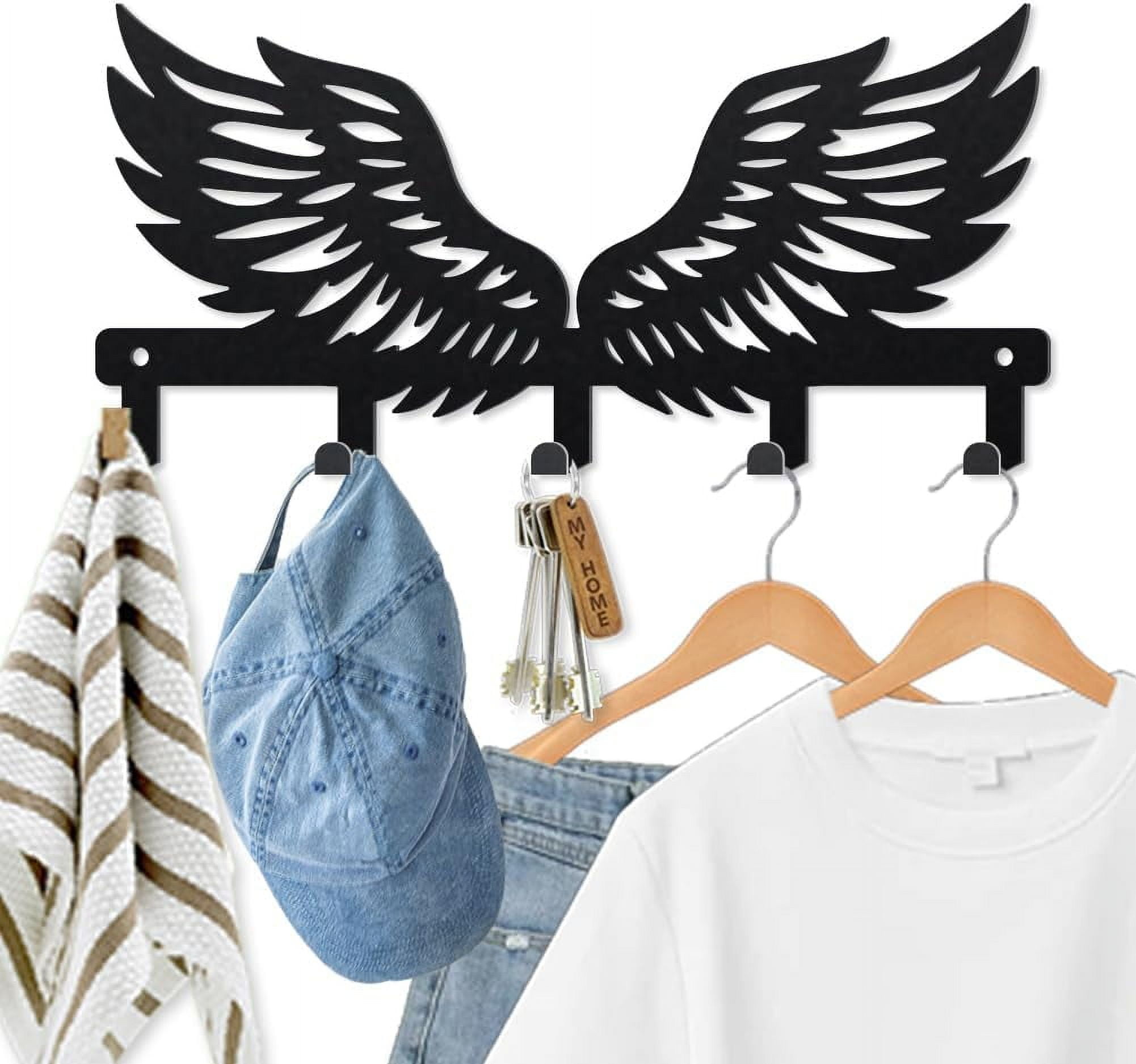 Iron Wall Mounted Hook Hangers Decorative Organizer Rack with Screws 5 ...