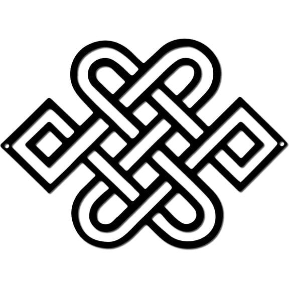 Iron Wall Signs Metal Art Wall Decoration for Living Room Home Office Garden Kitchen Hotel Balcony Trinity Knot 300x220x1mm Hole: 5mm diy