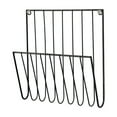 thumbnail image 1 of Iron Wall Storage Rack, Wall Mounted Book Rack, Modern Iron Wall Mounted Book and Newspaper Storage Rack for Bedroom and Study, Black and Gold Durable Metal Organizer, 1 of 7