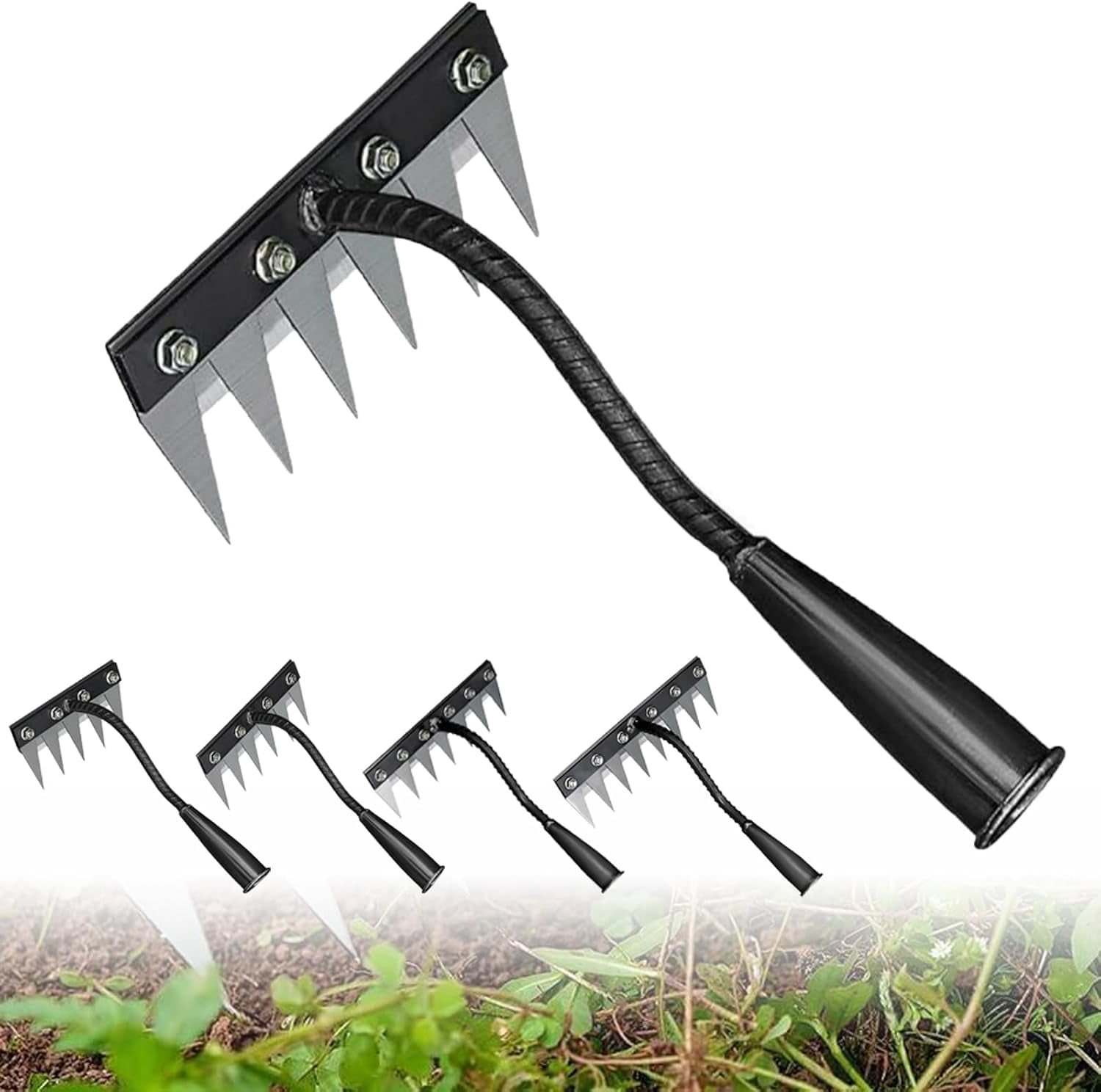 Iron Weed Rake 2.0, Upgraded Multifunctional Weed Artifact, Soil ...
