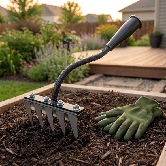 2026 Upgraded Carbon Steel Weeding Rake  HeavyDuty Garden Weeder Tool with Multiple Teeth Options, Long Handle Weed Puller for Yard, Lawn & Gardening