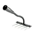 thumbnail image 1 of Iron Weeding Rake, Iron Rake for Gardening and Weedings, Heavy Duty Gardening Hand Weed Puller Tools, 5 Teeth Carbon Steel Garden Weedings Rakes for Lawn Care, 1 of 4