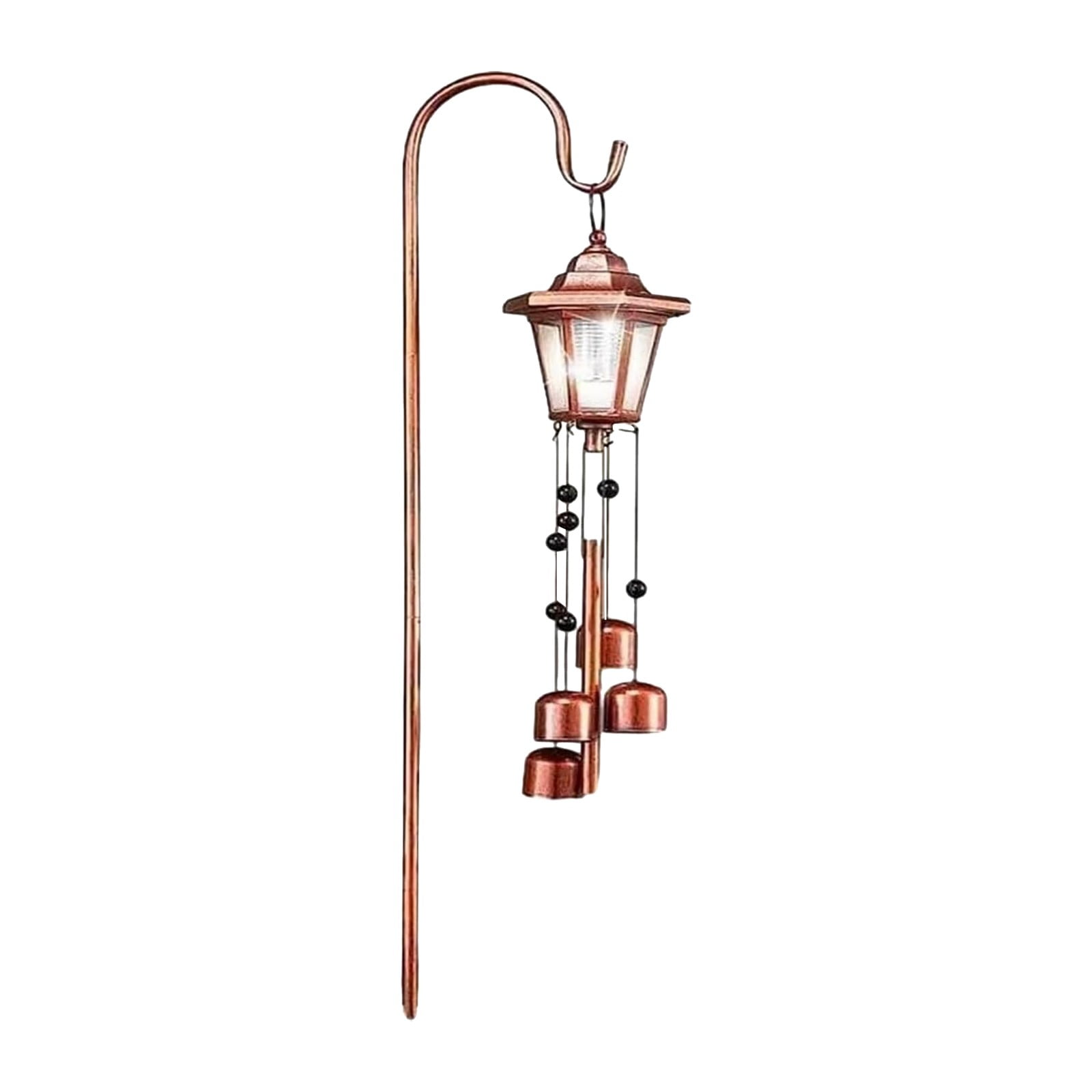 Iron Wind Bells Light, Wind Chimes for Outside, Solar Chandelier, Memorial Wind Chimes Deep Tone, Decorative Garden Patio Balcony Light for Outdoor Use
