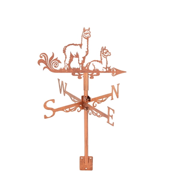 Iron Wind Direction Indicator Weathervane for Outdoor Garden Wind Measuring Tool Alpaca 265x358mm