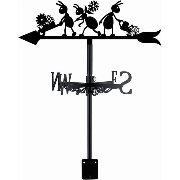 Iron Wind Direction Indicator Weathervane for Outdoor Garden Wind Measuring Tool Ant 190x358mm