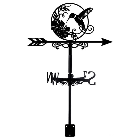 Iron Wind Direction Indicator Weathervane for Outdoor Garden Wind Measuring Tool Bird 265x356mm