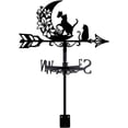 thumbnail image 1 of Iron Wind Direction Indicator Weathervane for Outdoor Garden Wind Measuring Tool Cat Shape 265x358mm, 1 of 7