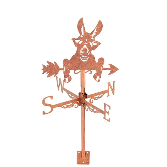 Iron Wind Direction Indicator Weathervane for Outdoor Garden Wind Measuring Tool Donkey 300x285mm