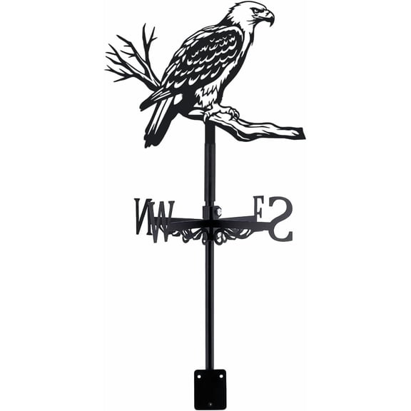 Iron Wind Direction Indicator Weathervane for Outdoor Garden Wind Measuring Tool Eagle 257x256mm