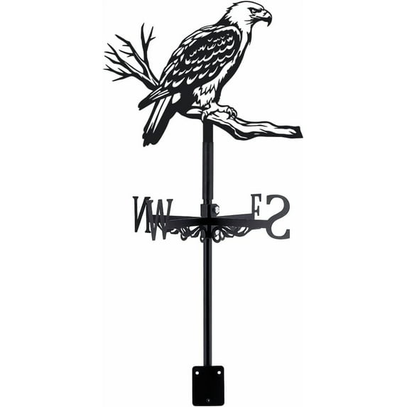 Iron Wind Direction Indicator Weathervane for Outdoor Garden Wind Measuring Tool Eagle 257x256mm