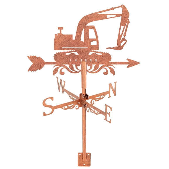 Iron Wind Direction Indicator Weathervane for Outdoor Garden Wind Measuring Tool Excavator 260x325mm