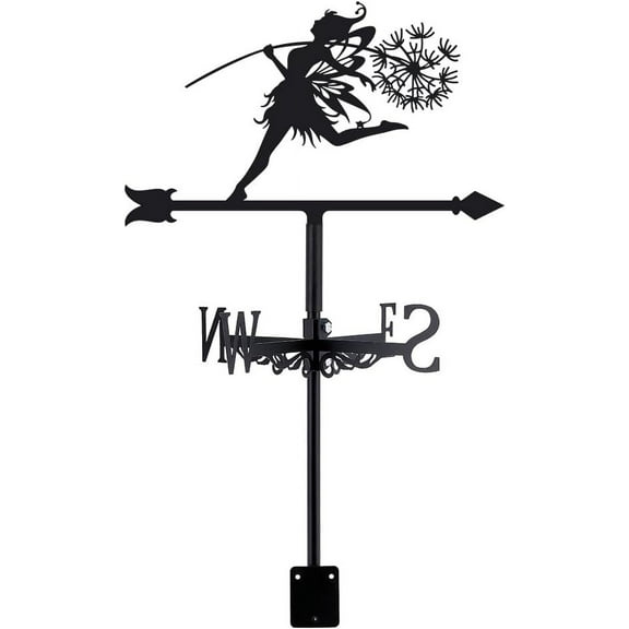 Iron Wind Direction Indicator Weathervane for Outdoor Garden Wind Measuring Tool Fairy 266x317mm