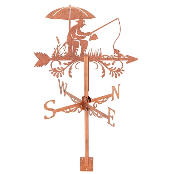 Iron Wind Direction Indicator Weathervane for Outdoor Garden Wind Measuring Tool Human 260x325mm DIY