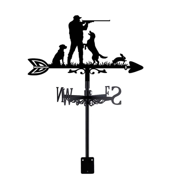 Iron Wind Direction Indicator Weathervane for Outdoor Garden Wind Measuring Tool Human 265x358mm DIY