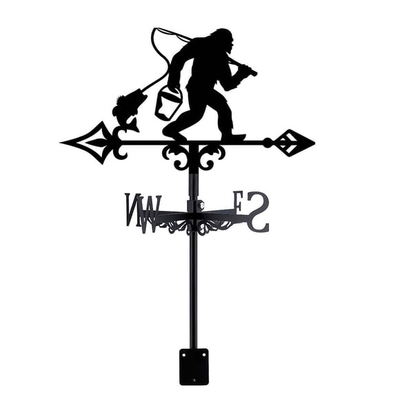 Iron Wind Direction Indicator Weathervane for Outdoor Garden Wind Measuring Tool Orangutan 265x358mm
