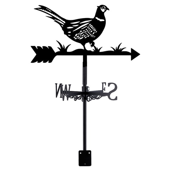 Iron Wind Direction Indicator Weathervane for Outdoor Garden Wind Measuring Tool Pheasant 265x358mm DIY