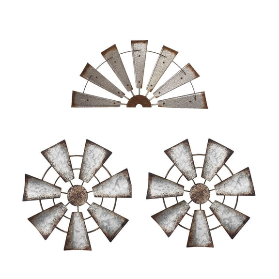 Iron Windmill Wall Decor for Farmhouse Home Metal Wall Art Ornaments Iron Hangings Decoration Unique Design