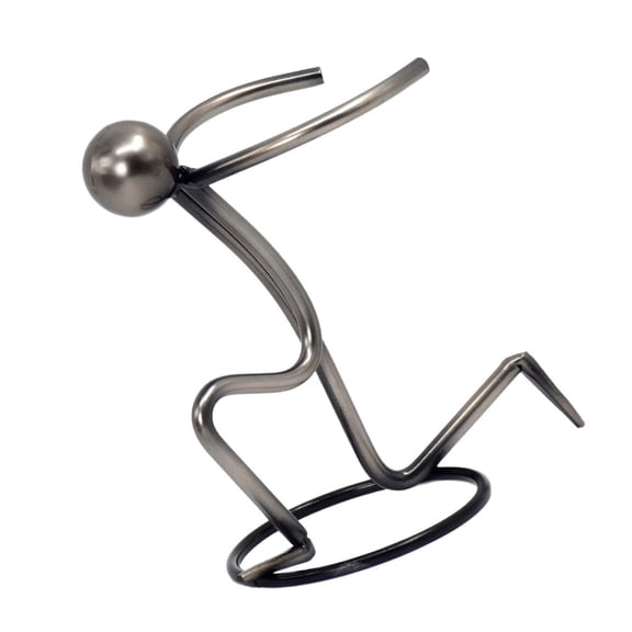 Iron Wine Bottle Stand Decorative Tabletop Rack, Metal Display Holder for Home Counter, Kitchen, and Dining Room Decor