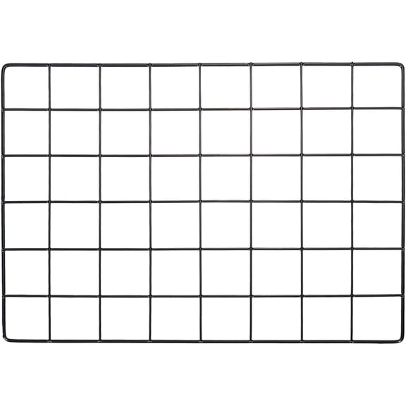 Iron Wire Grid Panel, Decorative Panels Board | Photo Pictures Display Holders Frame for Office (Black, 16"x12")
