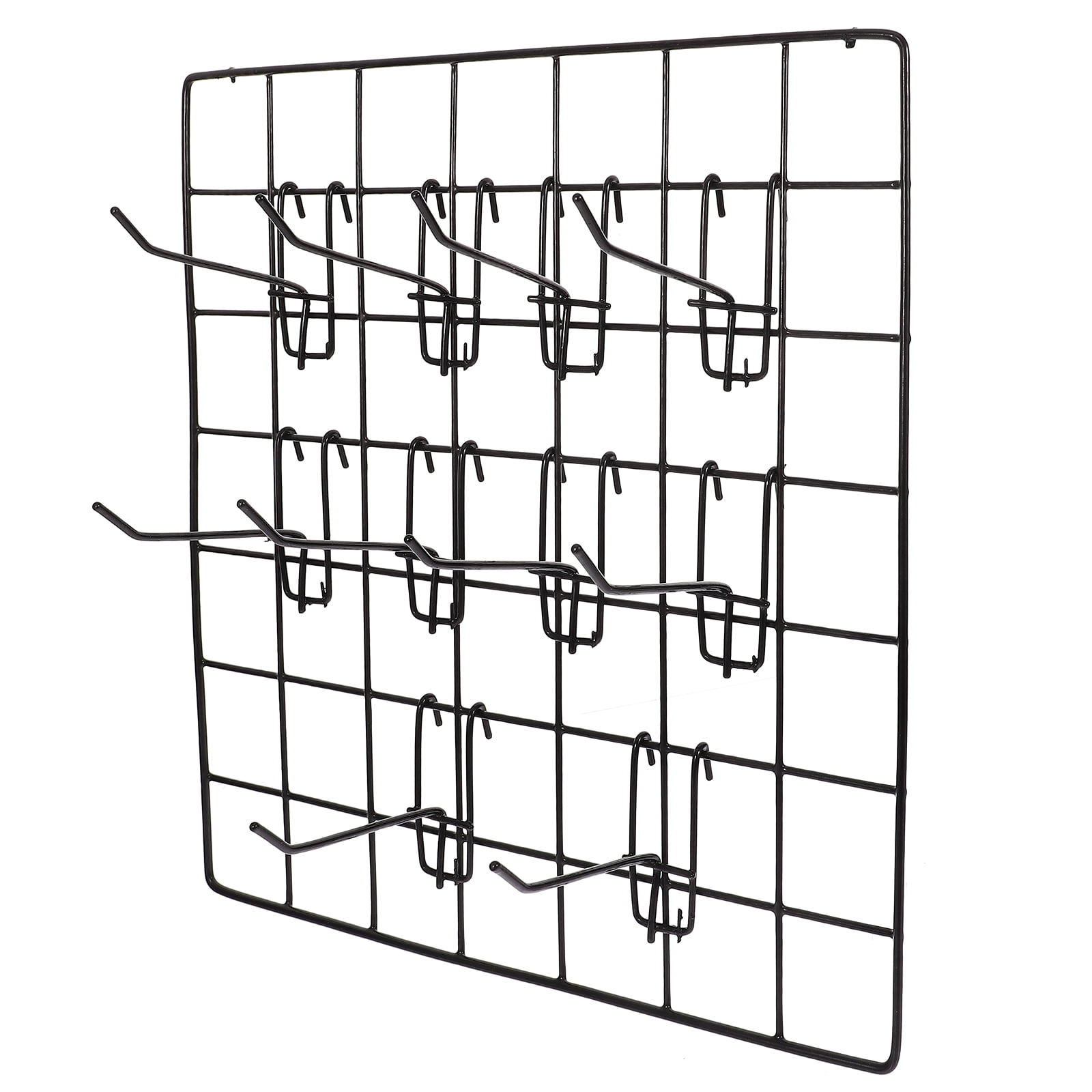 Iron Wire Grid Panel with Nail and 10pcs Hooks Decorative Panel Board ...