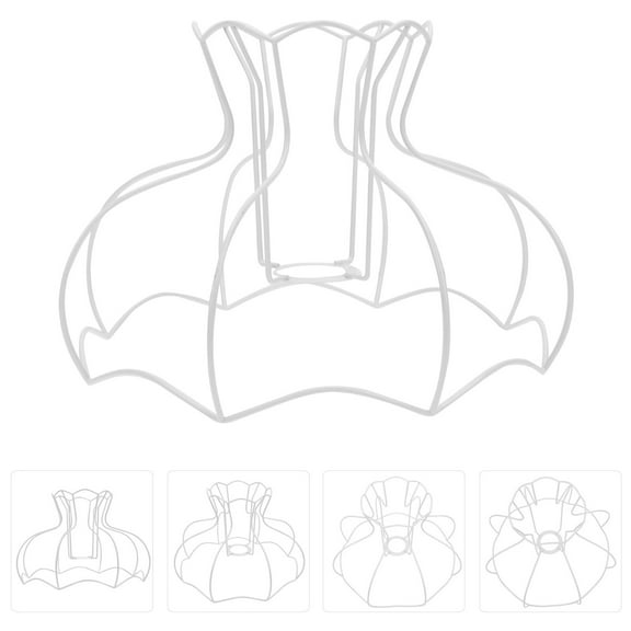 Iron Wire Lampshade Frame DIY Drum Ring Lamp Shade Horn Frame Lampshade