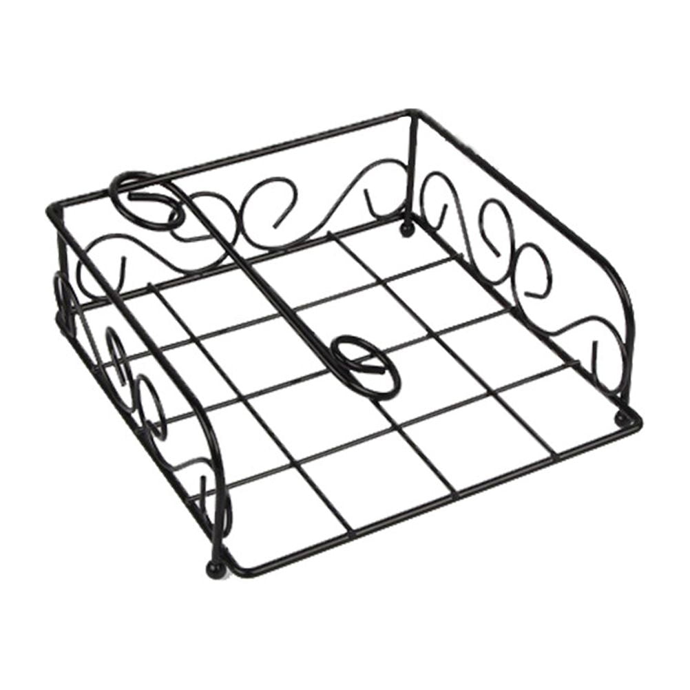 Iron Wire Tissue Storage Rack Desktop Napkin Organizer Serviette Holder
