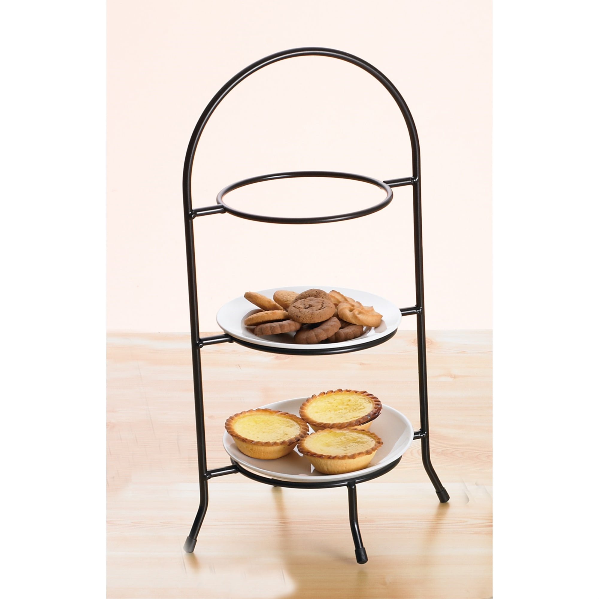 Zimmerman Marketplace: Two Tier Wrought Iron Pie/Plate Rack, Wrought Iron  Metal Pie Racks & Food Servers