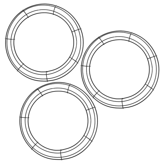 3pcs 16 Inch Round Macrame Garland Hoop Wreath Frames Metal Wire Iron Wreath Making Forms Christmas Wreath Stand