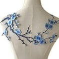 thumbnail image 1 of Iron on Blossom Plum Applique Patch Embroidery Flower Vines Appliques DIY Trim for Jeans Garment Costumes Blue Color, 1 of 8