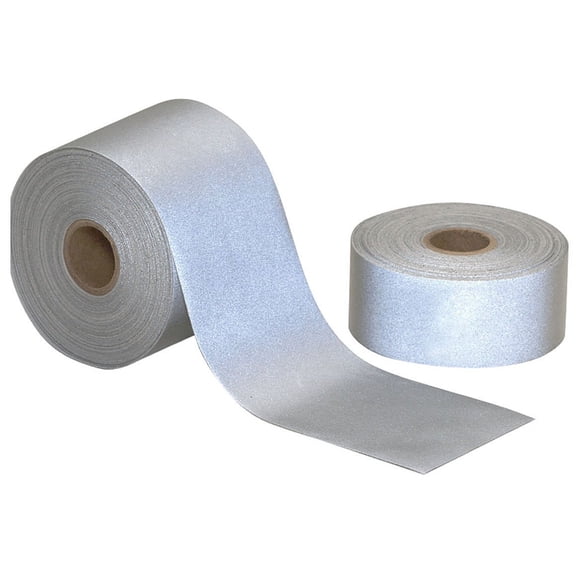 Iron-On Hi-Vis Reflective Heat Transfer Tape, High Visibility Reflective Film for Clothing, Silver, 2 Inch x 10 Yds