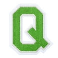 thumbnail image 1 of Iron on Letter Patches, 3 Inch Letter Q, Iron on Letter Patches Large, Embroidered Letter Patches Green, 1 of 7