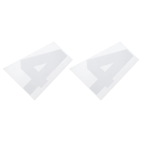 Iron-on Numbers 4 Heat Transfer 8" White for Team Uniform Sports T Shirt Football Basketball Pack of 2