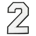 thumbnail image 1 of Iron on Numbers, Fabric Numbers - Loetky 4.2 Inch Numerals, White Big Letters for Clothing Backpacks and Hats, 1 of 9
