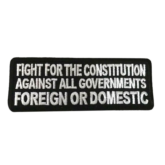 Iron on Patch - Fight For The Constitution... Patriotic Service Military Biker DIY Patch