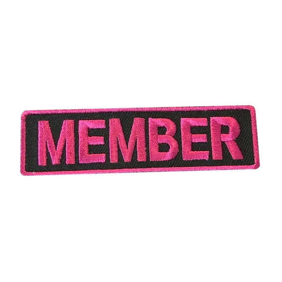 Iron on Patch -MEMBER Logo Biker Novelty Patch