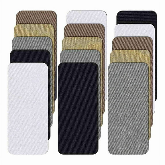 Iron on Patches for Clothes,15 PCS Fabric Patches for Clothes, 5 Shades Iron on Patch for Clothing,Clothing Patches Iron