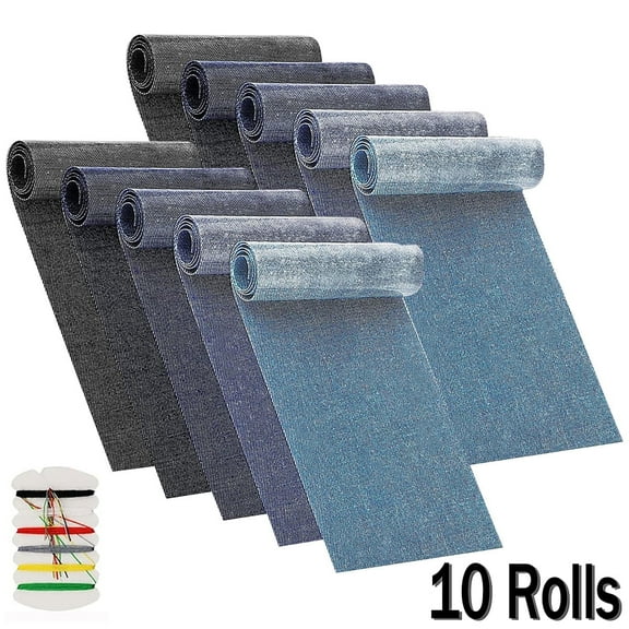 Iron on Patches for Clothes Jeans Repair Kit Five Colors Jean Patches for Jeans Clothing Hole Repairing and Decoration 10Rolls