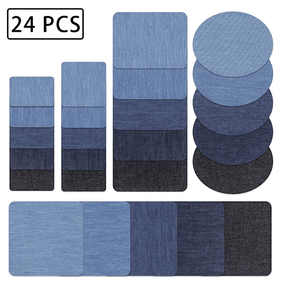Iron on Patches for Clothing Repair 25PCS, Denim Patches for Jeans Kit ...