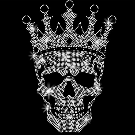 Iron on Rhinestones White Heat Transfer Stickers Iron on Decals Rhinestone Patches for T-Shirt Clothing Tote Bag Jackets DIY Art Craft Gifts