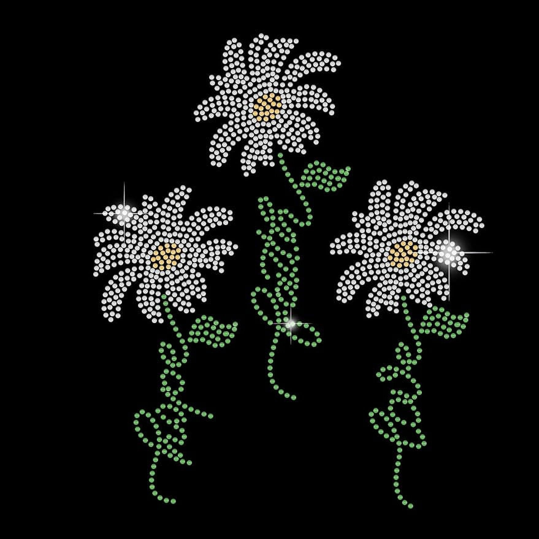 Iron on Rhinestones for Clothing Daisy Patch Rhinestone Transfer Iron ...