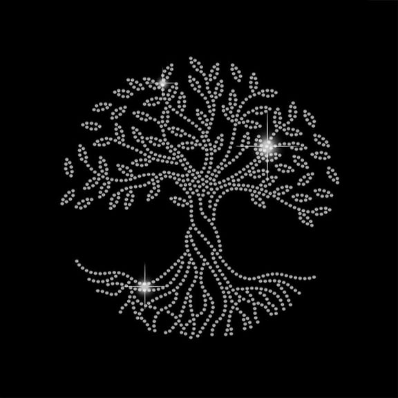 Iron on Rhinestones for Clothing Tree of Life Iron-on Tree Design Hot Fix