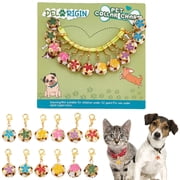 Iron with Enamel Sakura Flower Bell Pendant Decorations Clip-on Charms with Zinc Alloy Lobster Claw Clasps Mixed Color 33mm 6 colors
