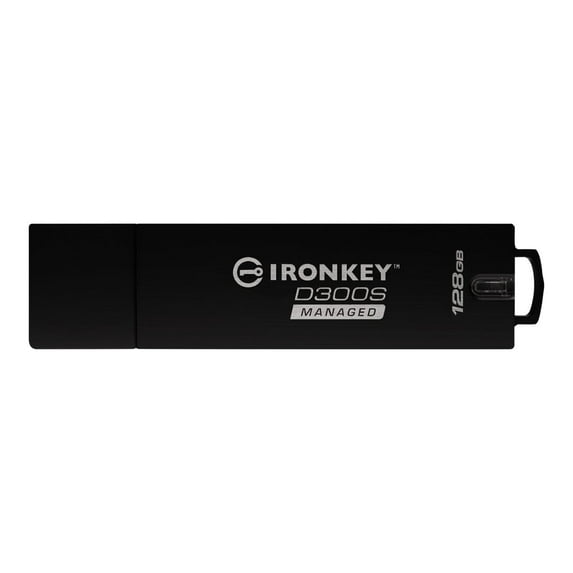 IronKey D300S Managed - USB flash drive - encrypted - FIPS 140-2 Level 3 - 128 GB - USB 3.1 Gen 1 - TAA Compliant