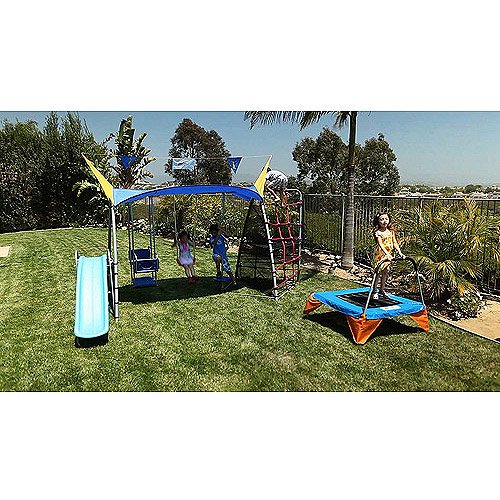 IronKids Inspiration 800 Total Fitness Playground Metal Swing Set with