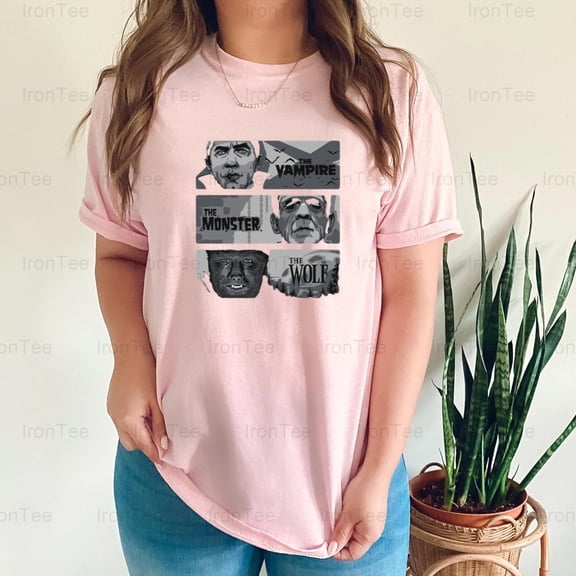 IronTee71 A Fistful of Fear, Western Horror, Cowboy vs. Monster, Genre Mashup Design T-Shirt, for Unisex, up to size 5XL.