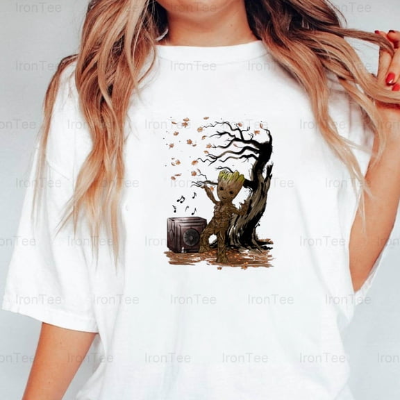 IronTee71 Autumn Dance of Leaves, Fall Season, Nature Inspired, Colorful Foliage Art T-Shirt, for Unisex, up to size 5XL.